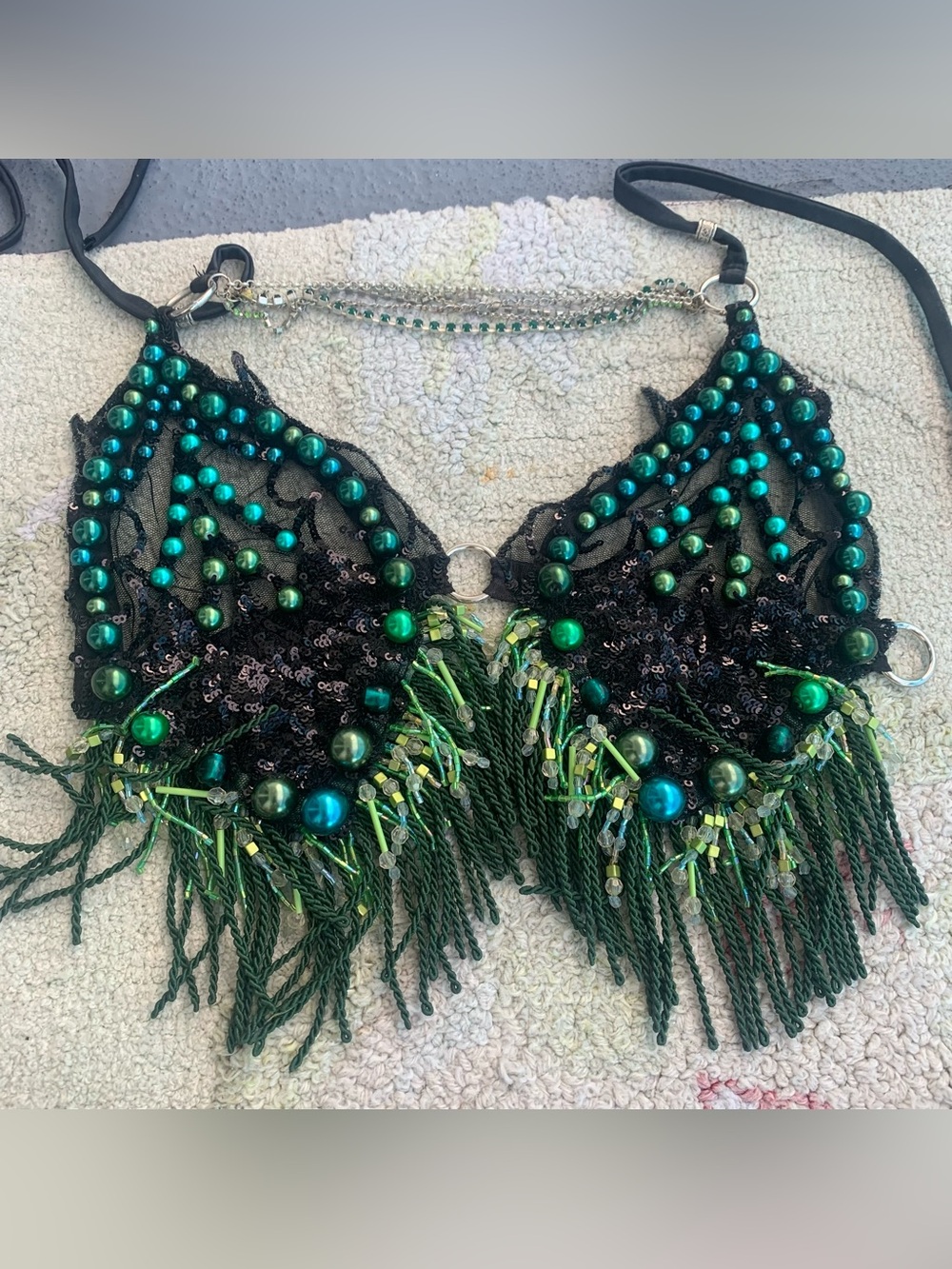 Nasteski The Label Hand-Beaded 2-Piece Rave & Festival Set - Picture 4 of 12